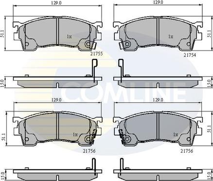 Comline CBP3510 - Тормозные колодки, дисковые, комплект unicars.by