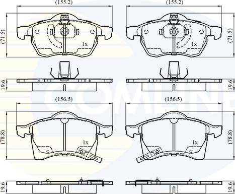 Comline CBP3583 - Тормозные колодки, дисковые, комплект unicars.by