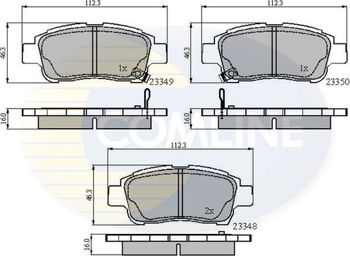 Comline CBP3582 - Тормозные колодки, дисковые, комплект unicars.by