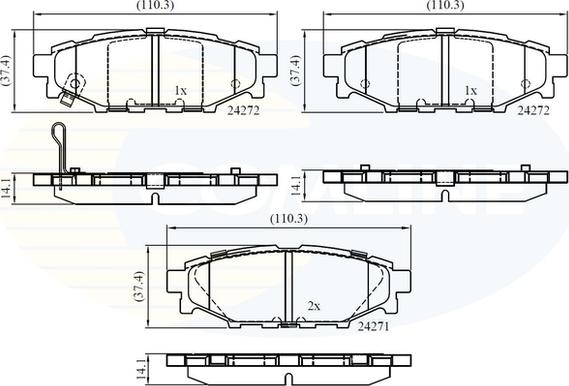 Comline CBP36052 - Тормозные колодки, дисковые, комплект unicars.by