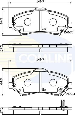 Comline CBP36066 - Тормозные колодки, дисковые, комплект unicars.by