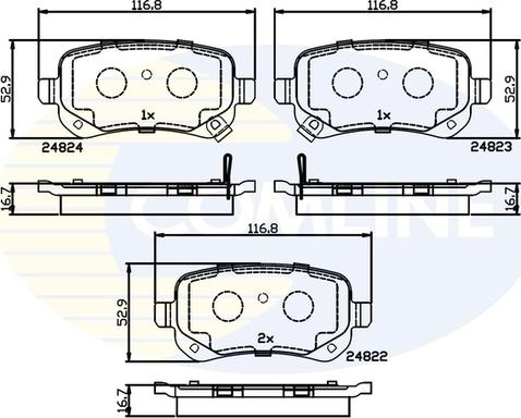 Comline CBP36067 - Тормозные колодки, дисковые, комплект unicars.by