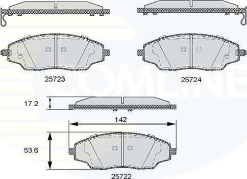 Comline CBP36083 - Тормозные колодки, дисковые, комплект unicars.by