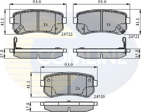 Comline CBP31543 - Тормозные колодки, дисковые, комплект unicars.by