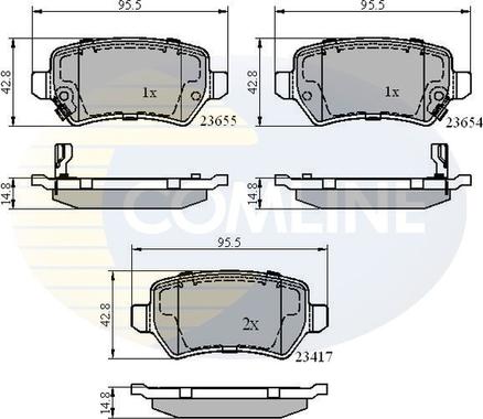 Comline CBP31551 - Тормозные колодки, дисковые, комплект unicars.by