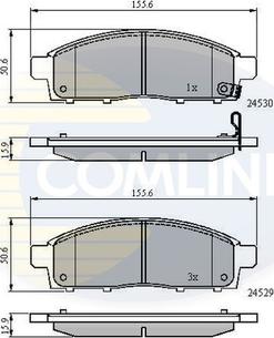 Comline CBP31584 - Тормозные колодки, дисковые, комплект unicars.by