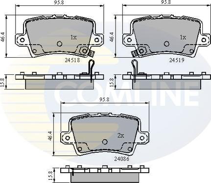 Comline CBP31587 - Тормозные колодки, дисковые, комплект unicars.by