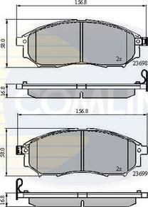 Comline CBP31524 - Тормозные колодки, дисковые, комплект unicars.by