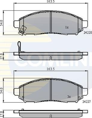 Comline CBP31520 - Тормозные колодки, дисковые, комплект unicars.by