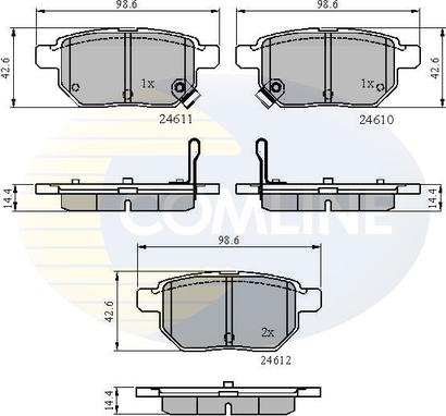 Comline CBP31579 - Тормозные колодки, дисковые, комплект unicars.by