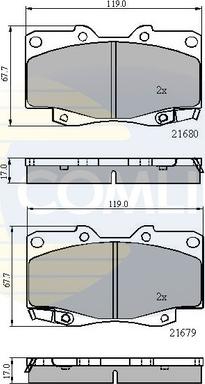 Comline CBP31574 - Тормозные колодки, дисковые, комплект unicars.by