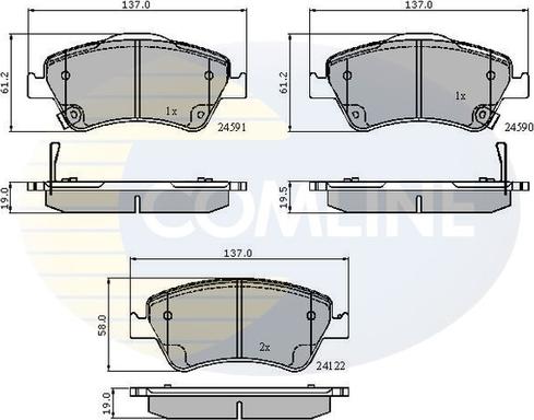 Comline CBP31576 - Тормозные колодки, дисковые, комплект unicars.by