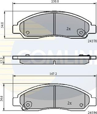 Comline CBP31573 - Тормозные колодки, дисковые, комплект unicars.by