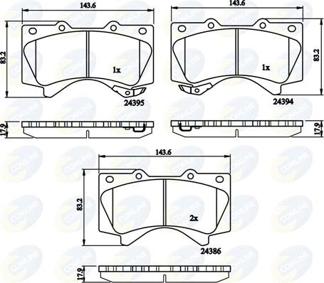 Comline CBP31661 - Тормозные колодки, дисковые, комплект unicars.by