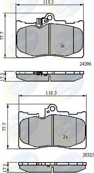 Comline CBP31605 - Тормозные колодки, дисковые, комплект unicars.by