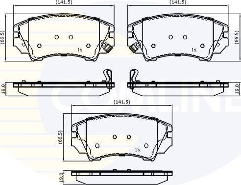 Comline CBP31680 - Тормозные колодки, дисковые, комплект unicars.by