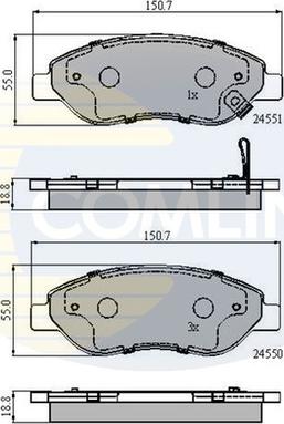 Comline CBP31638 - Тормозные колодки, дисковые, комплект unicars.by