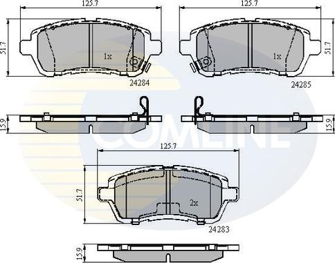 Comline CBP31620 - Тормозные колодки, дисковые, комплект unicars.by