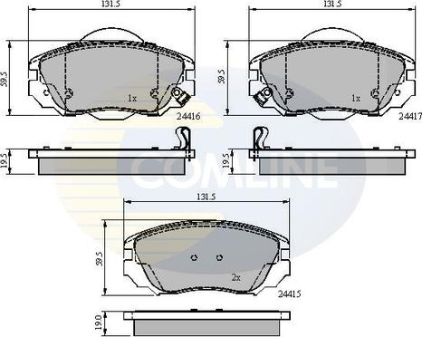 Comline CBP31679 - Тормозные колодки, дисковые, комплект unicars.by