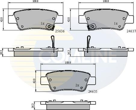 Comline CBP31674 - Тормозные колодки, дисковые, комплект unicars.by