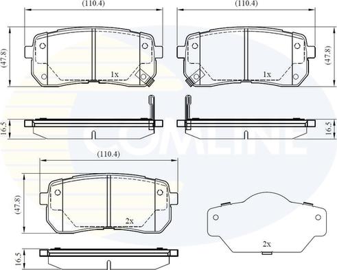 Comline CBP31675 - Тормозные колодки, дисковые, комплект unicars.by