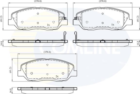 Comline CBP31676 - Тормозные колодки, дисковые, комплект unicars.by