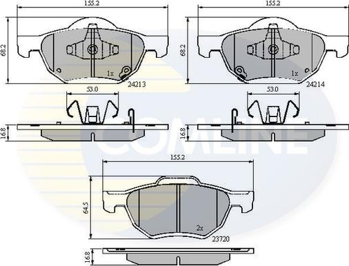 Comline CBP31195 - Тормозные колодки, дисковые, комплект unicars.by