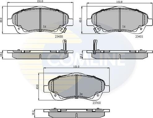 Comline CBP31140 - Тормозные колодки, дисковые, комплект unicars.by