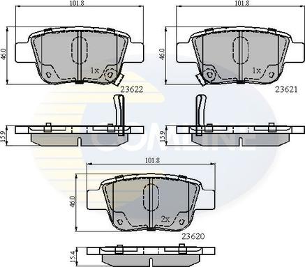 Comline CBP31141 - Тормозные колодки, дисковые, комплект unicars.by