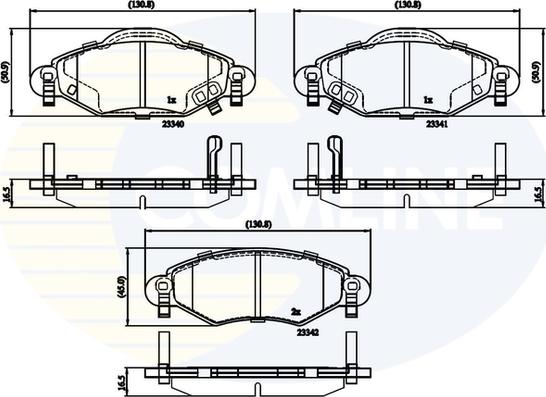 Comline CBP31152 - Тормозные колодки, дисковые, комплект unicars.by