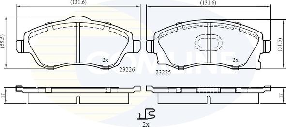 Comline CBP31112 - Тормозные колодки, дисковые, комплект unicars.by