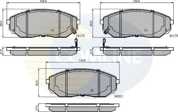 Comline CBP31178 - Тормозные колодки, дисковые, комплект unicars.by