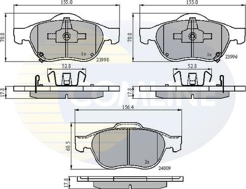 Comline CBP31249 - Тормозные колодки, дисковые, комплект unicars.by