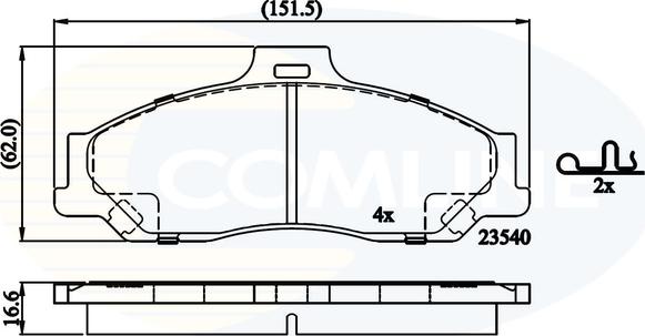 Comline CBP31245 - Тормозные колодки, дисковые, комплект unicars.by