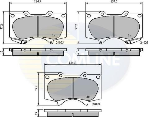 Comline CBP31201 - Тормозные колодки, дисковые, комплект unicars.by