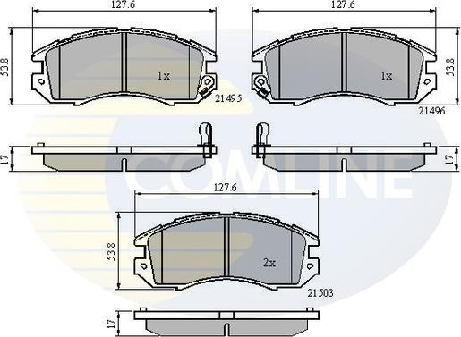 Comline CBP3127 - Тормозные колодки, дисковые, комплект unicars.by