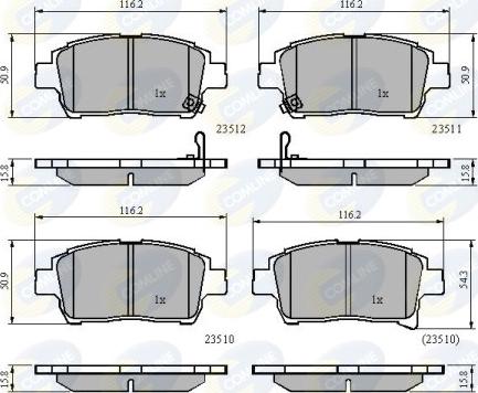 Comline CBP31790 - Тормозные колодки, дисковые, комплект unicars.by