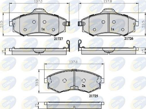 Comline CBP31741 - Тормозные колодки, дисковые, комплект unicars.by