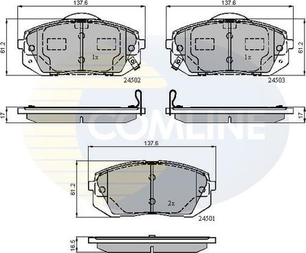 Comline CBP31768 - Тормозные колодки, дисковые, комплект unicars.by