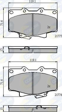 Comline CBP3170 - Тормозные колодки, дисковые, комплект unicars.by