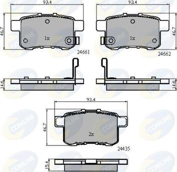 Comline CBP31711 - Тормозные колодки, дисковые, комплект unicars.by