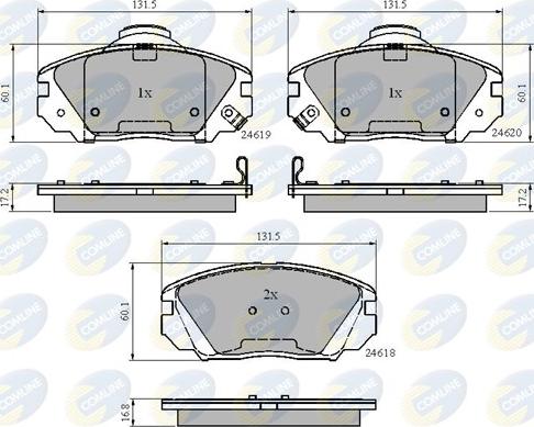 Comline CBP31788 - Тормозные колодки, дисковые, комплект unicars.by