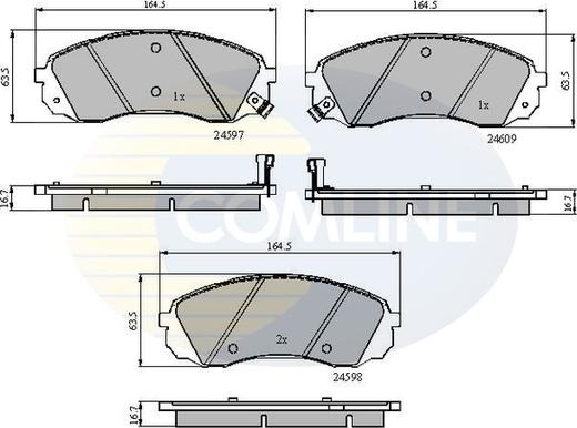 Comline CBP31782 - Тормозные колодки, дисковые, комплект unicars.by