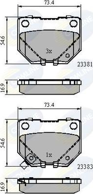 Comline CBP31739 - Тормозные колодки, дисковые, комплект unicars.by