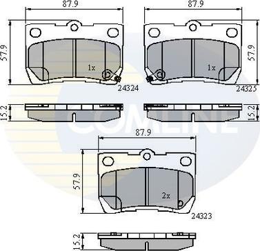 Comline CBP31729 - Тормозные колодки, дисковые, комплект unicars.by