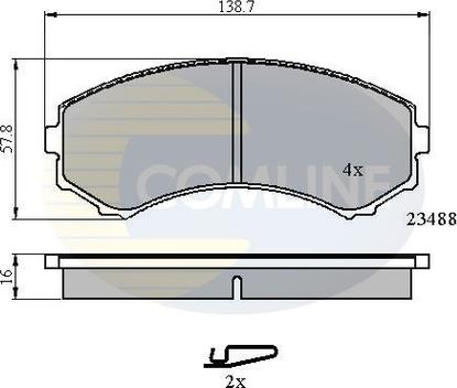 Comline CBP3172 - Тормозные колодки, дисковые, комплект unicars.by