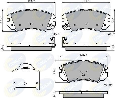 Comline CBP31776 - Тормозные колодки, дисковые, комплект unicars.by