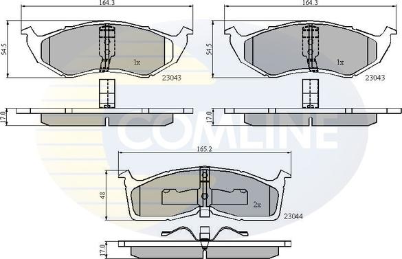 Comline CBP3850 - Тормозные колодки, дисковые, комплект unicars.by