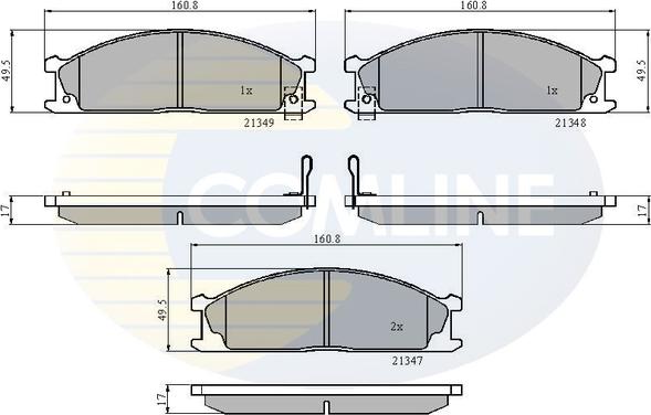 Comline CBP3863 - Тормозные колодки, дисковые, комплект unicars.by