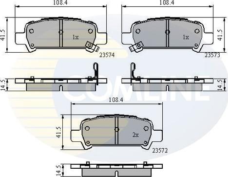 Comline CBP3882 - Тормозные колодки, дисковые, комплект unicars.by